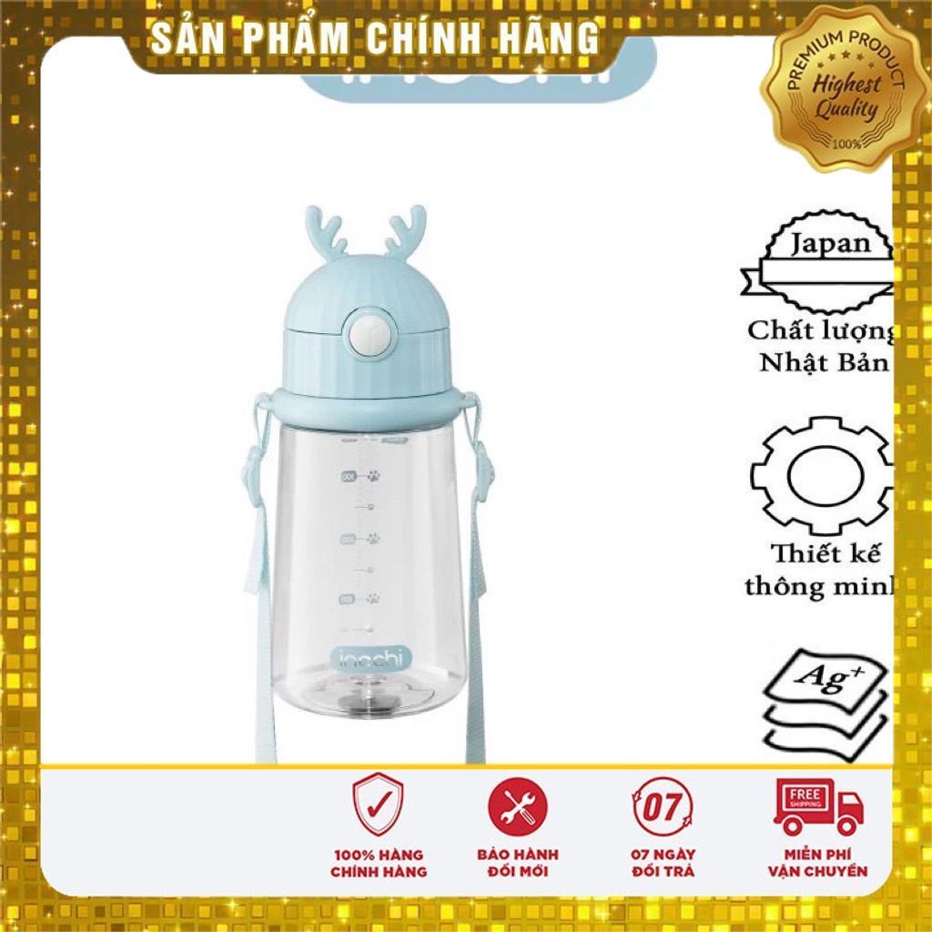 Bình nước Inochi Goki Rudy 450ml - HKM Moony (Màu Xanh Dương)
