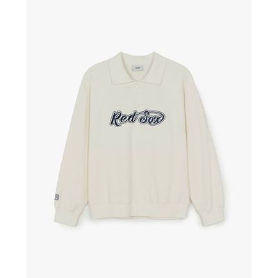 MLB - Áo sweatshirt unisex cổ bẻ tay dài Basic Cursive_3AMTB0761-43CRS