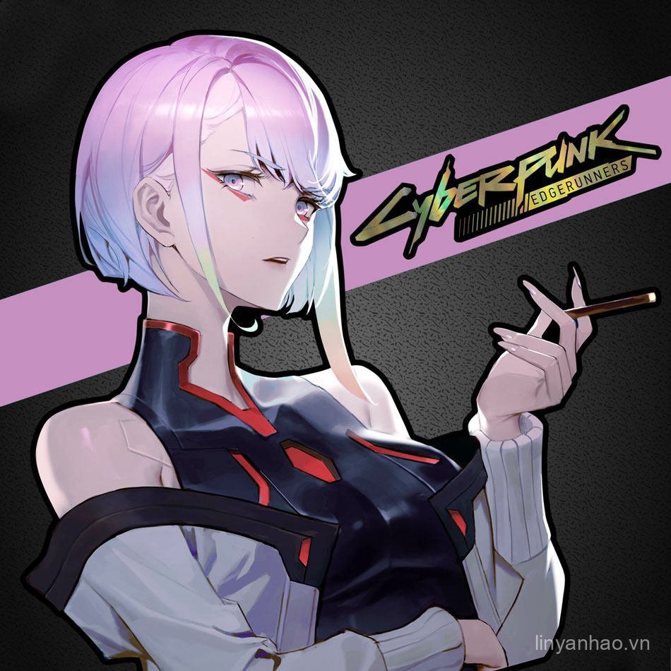 Cyberpunk Anime Dán Edge Walker Hai Chiều Dán Lucy Chống Thấm Nước Máy Tính Notebook Dán