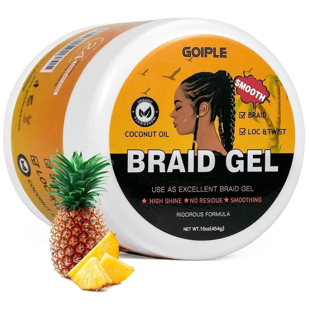 16 OZ Gel giữ mạnh sức chứa lớn cho Twist, Locs, Braids, Edge, Cornrows - No Flake, Tames Frizz, Hig