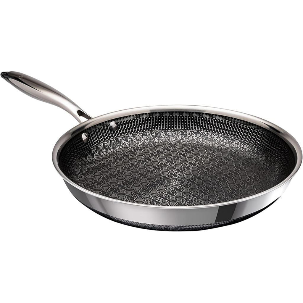 Chảo chiên Hell 's Kitchen Hybrid 11 ", Thép không gỉ ba lớp và gốm chống dính PFAS miễn phí, không 