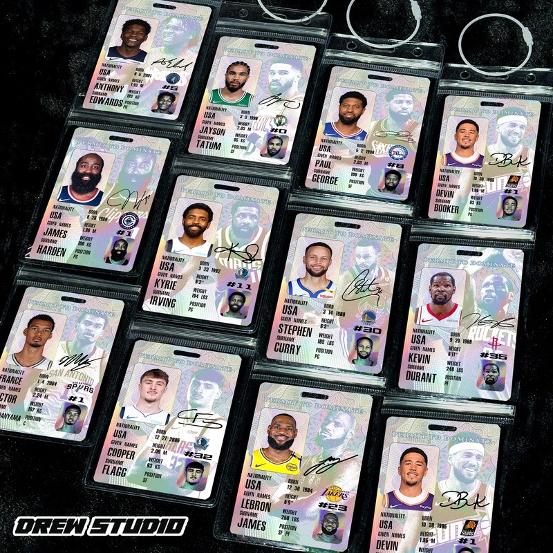 Mặt dây chuyền PVC của NBA James, Curry, Irving, George