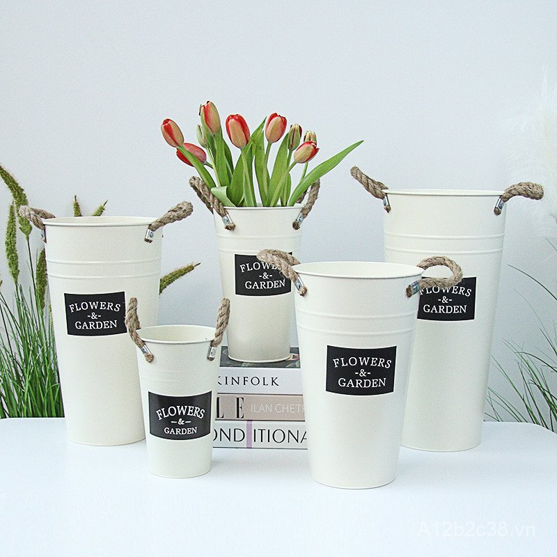 Phong Cách Hàn Quốc Off-White Dây Gai Dầu Dán Nhãn Dây Gai Dầu Xô Hoa Hộ Gia Đình Xô Hoa Lớn Bình Sắ