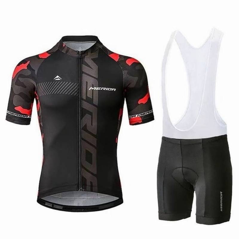 Black and Gray Short-Sleeved Cycling Outfit Suit Mountain Bike Clothes Bicycle Clothing Cycling Pant