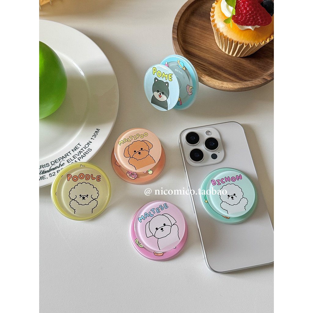 popsocket popsocket magsafe NicoMico Niche ins Chó Dễ Thương Gia Đình Magsafe Từ Tính Mạnh Điện Thoạ