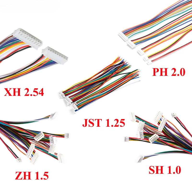10 Cái SH1.0 JST1.25 ZH1.5 PH2.0 XH2.54 2 / 3 / 4 / 5 / 6 / 7 / 8 / P Pin Pitch 1.0MM 1.5MM 2.54MM N