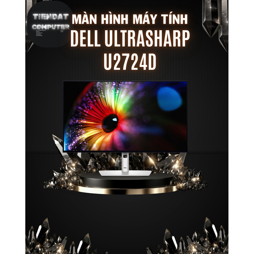 Dell UltraSharp U2724D | Màn Hình 27″ QHD 2K IPS Black | 120Hz | 1.07 Tỷ Màu | USB-C & DP | Đồ Họa –
