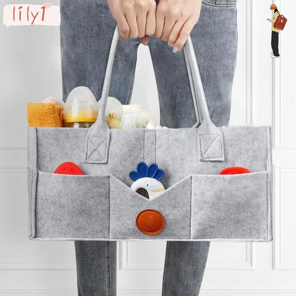 Giỏ đựng tã trẻ sơ sinh LILY, có tay cầm Túi đựng tã dung tích lớn, Túi đựng tã cho trẻ em Túi đựng 