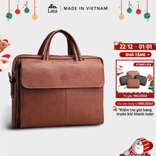  Cặp Công Sở Lata  Thời trang nam basic đựng laptop 13.3 inch - Cặp da CA21  