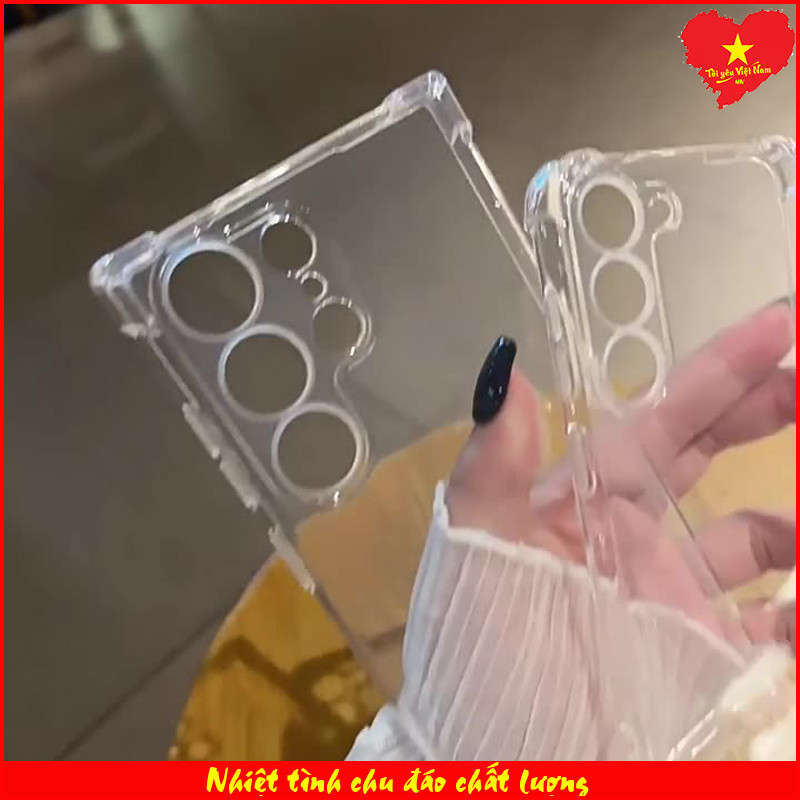 Ốp lưng chống sốc Samsung S25, Samsung S25+, Samsung S25 Ultra, Samsung S25 Edge, trong suốt có G hạ