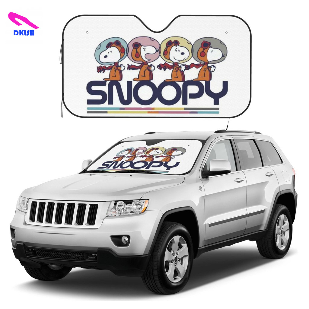 Ngộ nghĩnh Disney Dễ Thương snoopy Hoạt Hình Che Nắng Ô Tô Có Thể Gập Lại Kính Chắn Gió Ô Tô Tấm Che