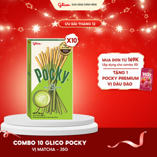  Combo 10 hộp Bánh que Glico Pocky vị Matcha 35gr 