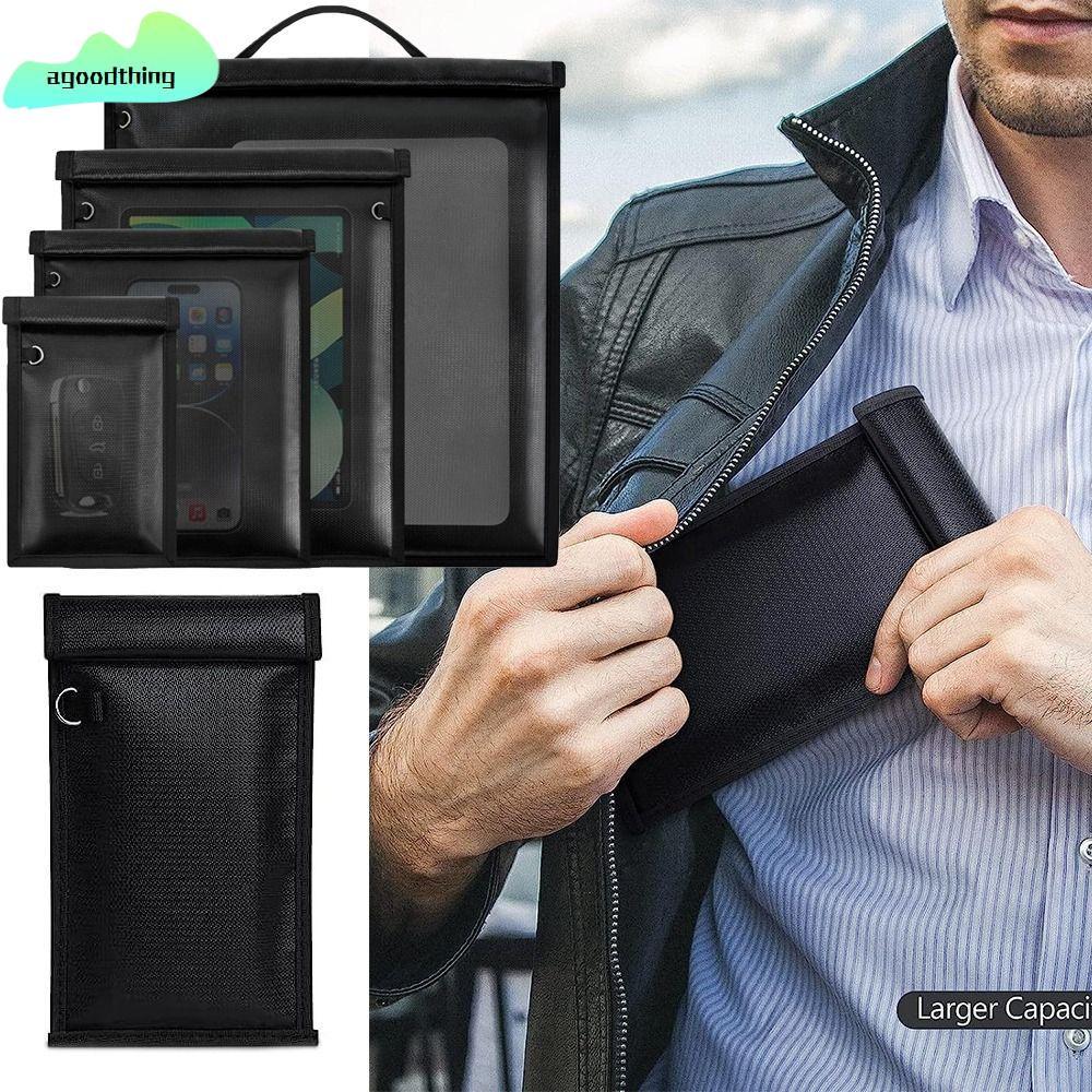 AGOODTHING 4 Lồng Faraday, Chặn tín hiệu Túi Faraday lớn chống cháy, Túi Faraday lớn chống trộm thời