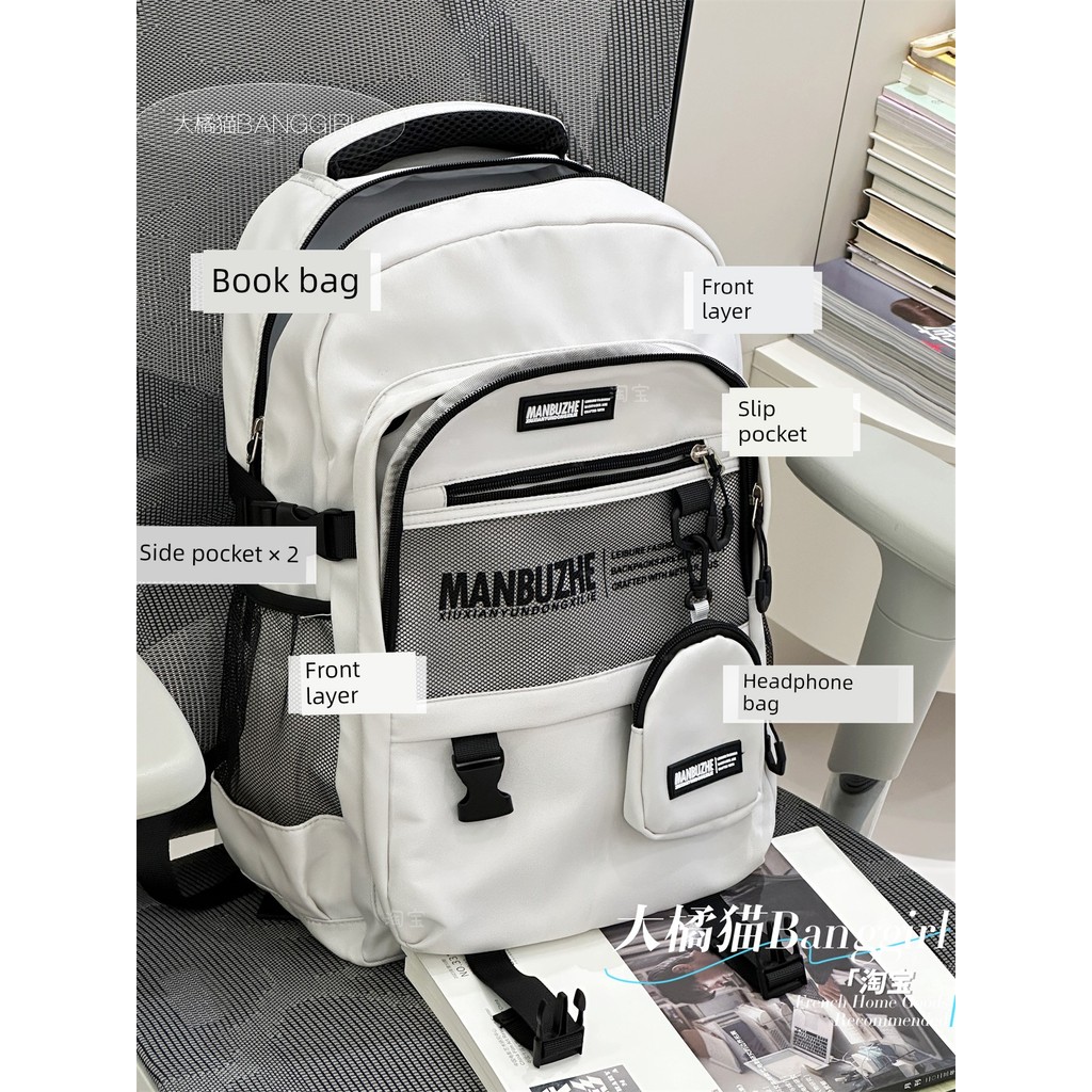 túi sách nữ cặp sách nữ Balo hai vai nam phong cách dụng cụ kiểu Nhật mẫu mới 2025 cặp sách nhiều ng