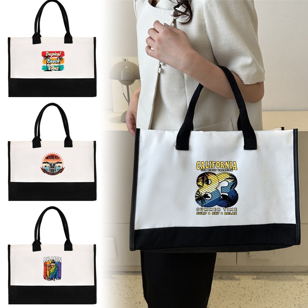 Hot Handbag  Jute Tote Bag Beach Bag Elegant Ladies Handbag Women Holiday Fashion Grocery Storage Ba