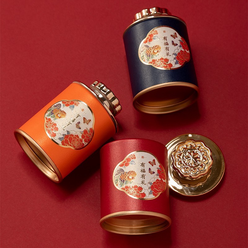 Influencer Nhỏ Trà Lon Giấy Lon Trà Nhỏ Cưới Trà Lon Trà Trống Lon Kín Hộp Đóng Gói Hộp Quà Tặng Hộp