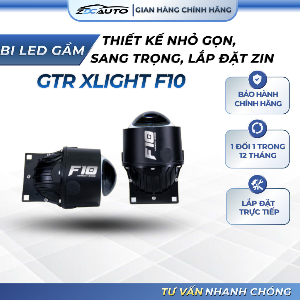 [HÀNG MỚI] Bi LED Gầm GTR XLIGHT F10 turbo 2024 Kèm Mắt Quỷ Theo Đèn | BH 2 năm | Bi LED Gầm Quốc Dâ