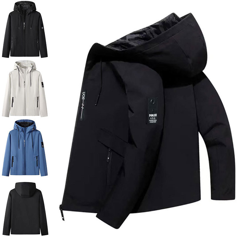 Áo Khoác Có Mũ áo Khoác Chống Gió Nam Unisex Cặp Vợ Chồng Phong Cách Hàn Quốc Áo Khoác đi Bộ Áo Khoá