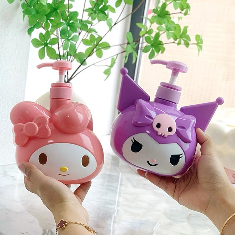 GOAY 900ml Sanrio Kuromi Chai Xà Phòng Kawaii My Melody Dầu Gội Tắm Sữa Sub-Bottle Lotion Press Chai
