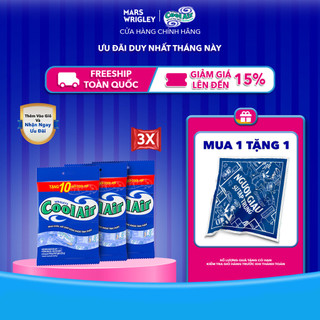   300 gói tặng 30 gói  Combo 3 Túi Kẹo Sing-Gum Cool Air Hương Bạc Hà - Khuynh Diệp Túi  Túi gồm 300+30 Gói x 2 Viên Kẹo  