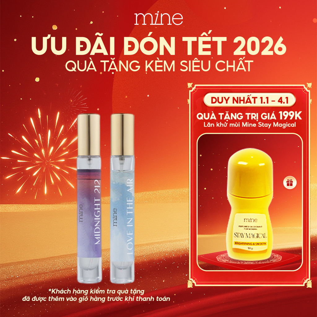 Combo Nước hoa Mine Midnight 212 9ml & Love In The Air 9ml