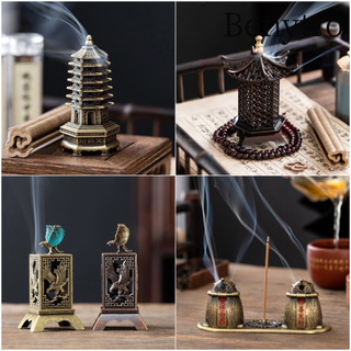 Benytro Đốt hương BENYTRO, Hợp kim kẽm Biểu tượng tốt Giá đỡ hương, Sáng tạo dọc Phong cách Trung Quốc Phụ kiện đốt hương Trang trí nhà cửa