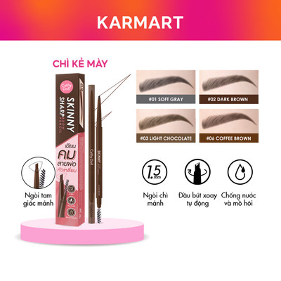 Chì Kẻ Mày Đầu Tam Giác Siêu Mảnh Cathy Doll, Dễ Kẻ, Lâu Trôi Skinny Sharp Brow Pencil 0.06 g