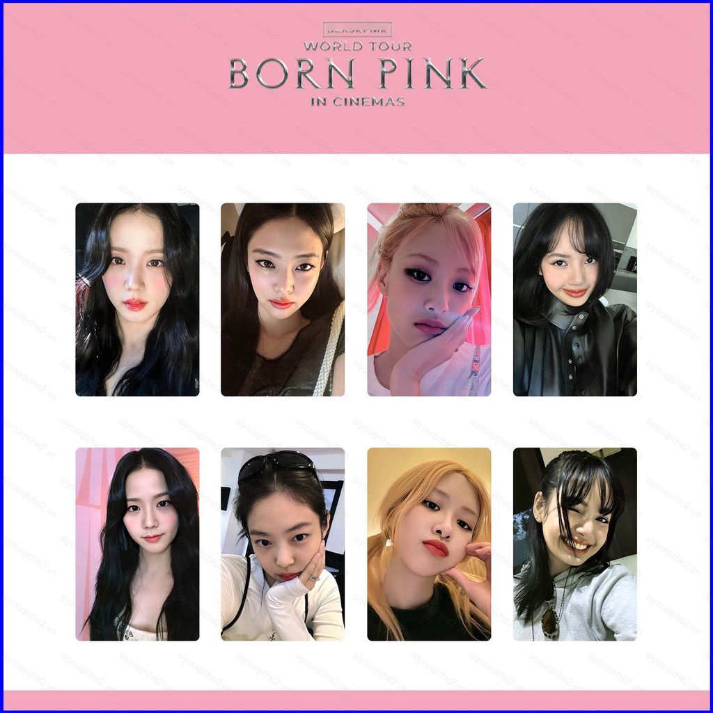 Blackpink SV 4 Cái / bộ BLACK PINK BLINK Kỷ Niệm 8 Năm CGV Phim Xem Thẻ Jennie Lisa Jisoo Rose Lomo 