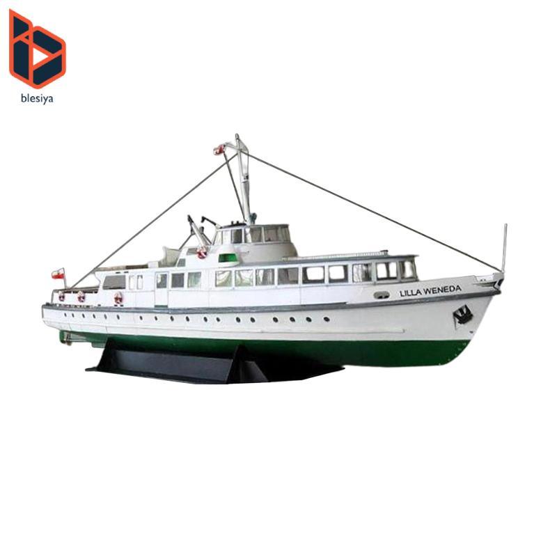 3D 1 / 100 Lilla Weneda Coast Ferry DIY Paper Boat Model Game Papercraft