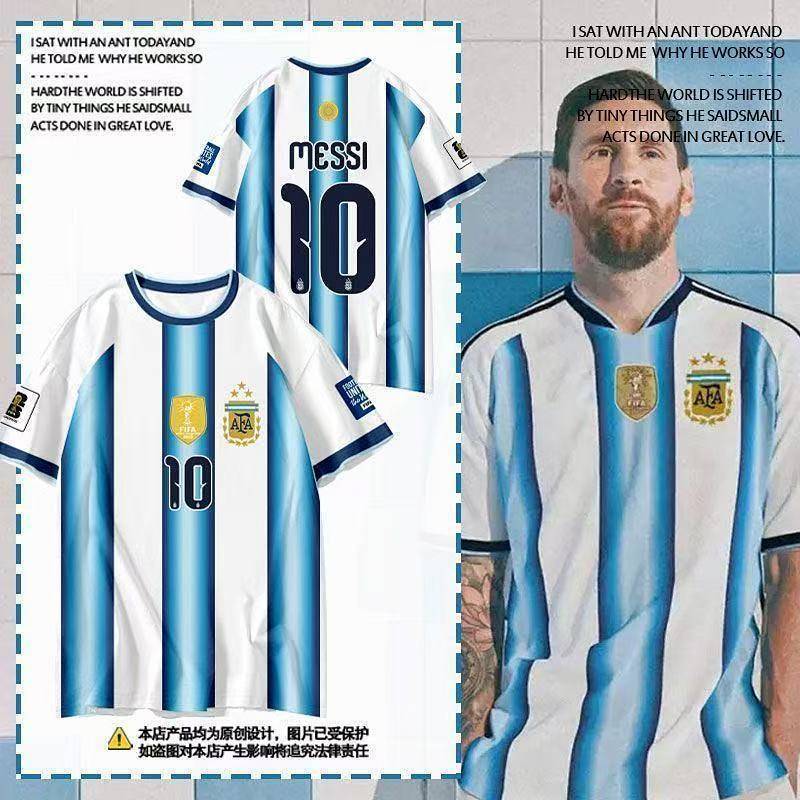 26 Argentina Team Uniform Massey Lautaro Football Clothes Argentina Jersey Men and Women Short Sleev