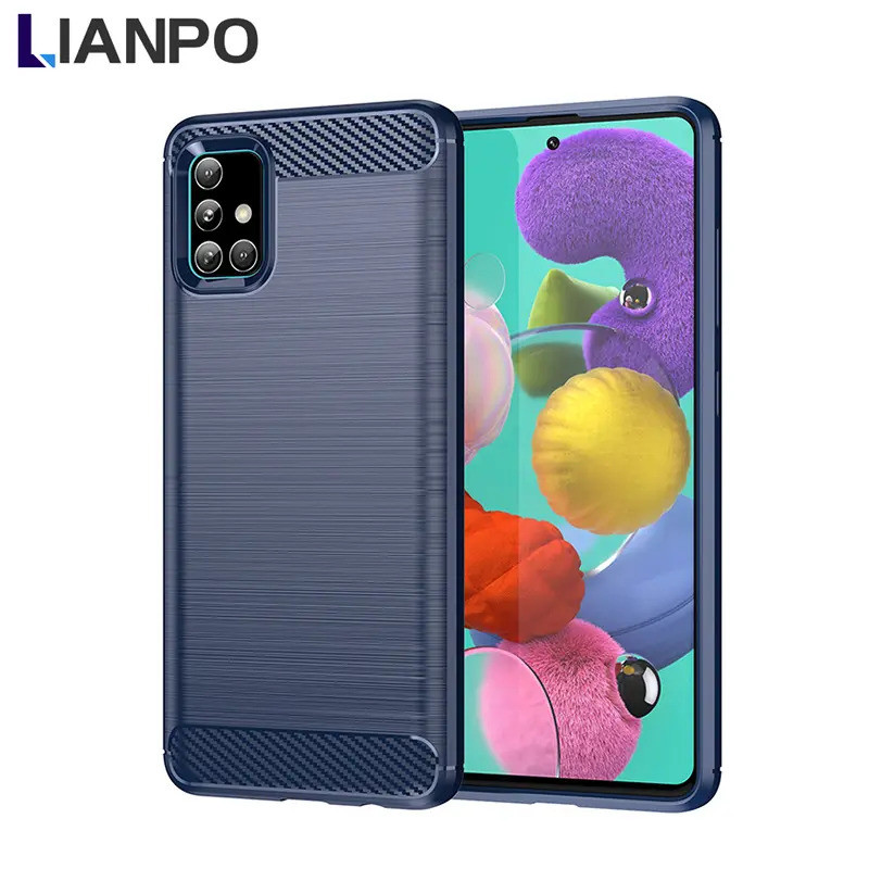 Ốp Điện Thoại Cho Samsung Galaxy A51 4G Và 5G, LIANPO, Ốp Lưng Silicon TPU Sợi Carbon Armor, Thích H