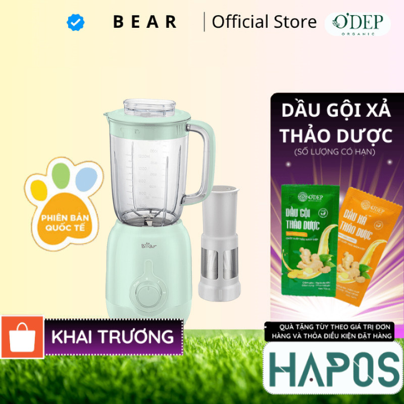 Máy xay sinh tố 1.2L Bear LLJ-B12K1 - Hàng chính hãng - BH 18 Tháng - HAPOS HSA