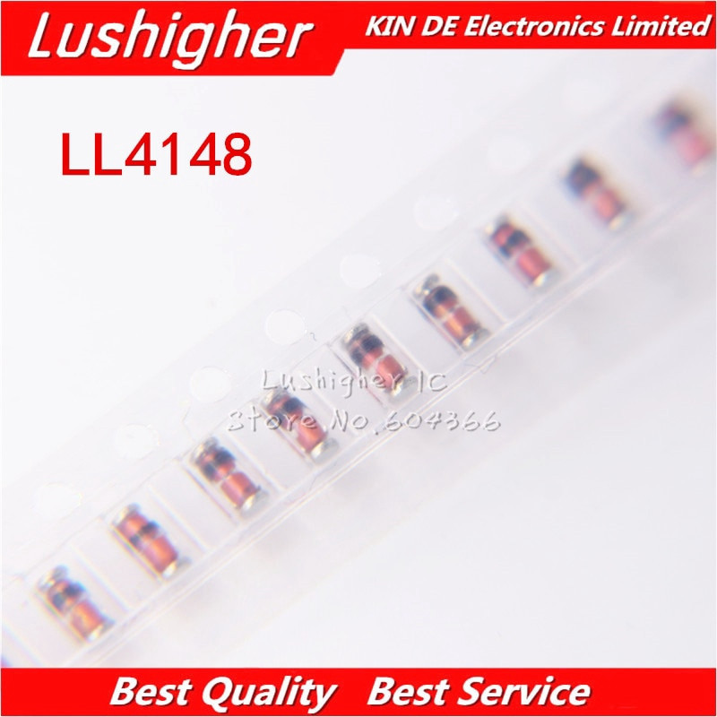 100 CÁI LL4148 LL34 4148 SOD-80 1N4148 IN4148 Diode chuyển mạch SMD miễn phí vận chuyển
