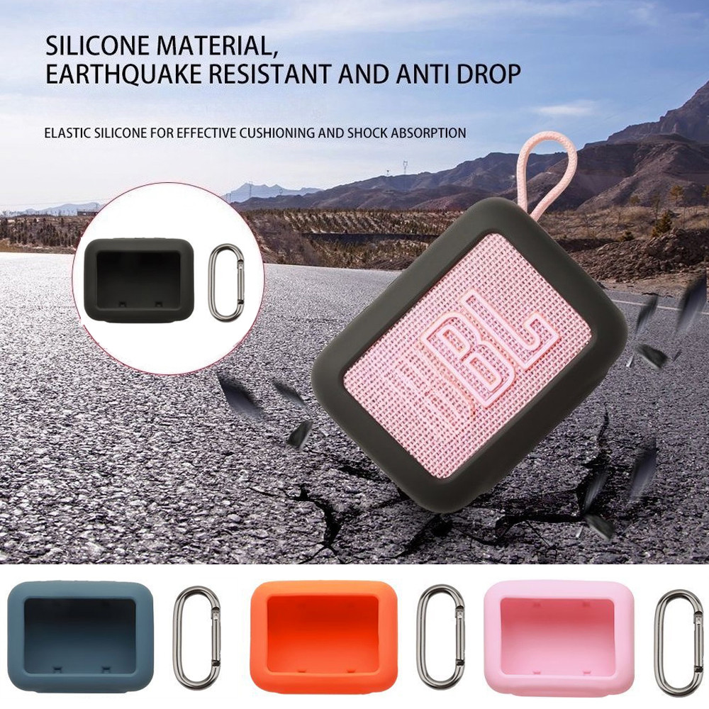Dành Cho Loa JBL GO5 Vỏ Silicon Bảo Vệ Với Carabiner Chống Trầy Xước Vỏ Mềm Mang Theo Chống Sốc Cho 