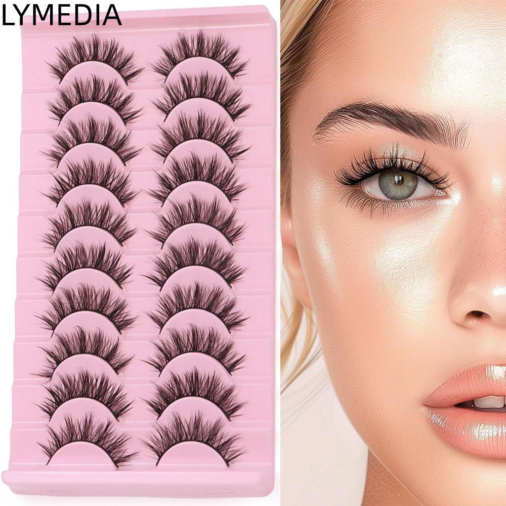 LYMEDIA Lông mi giả, Lông mi Manga thủ công Wispy, Lông mi giả tự nhiên Khối lượng lông mi giả nối m