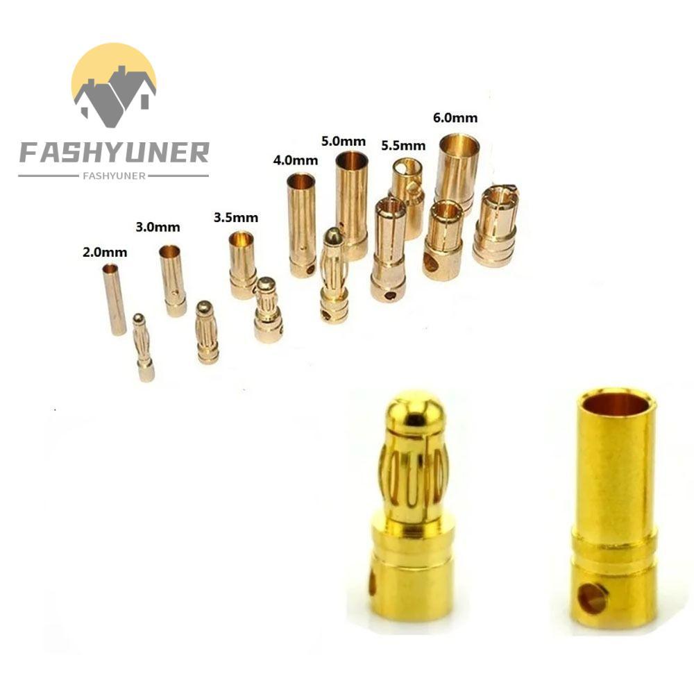 FASHYUNER Banana Male Female Connector, 5mm 5.5mm 6mm 2mm 3mm 3.5mm 4mm Pin Mạ vàng Bullet Banana Pl