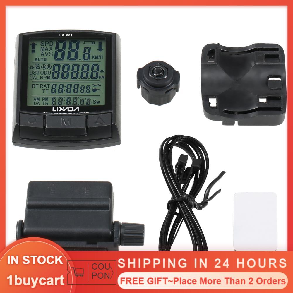 1buycart1 Lixada Bike Cycle Máy tính Đồng hồ tốc độ Máy đo đường MTB Road