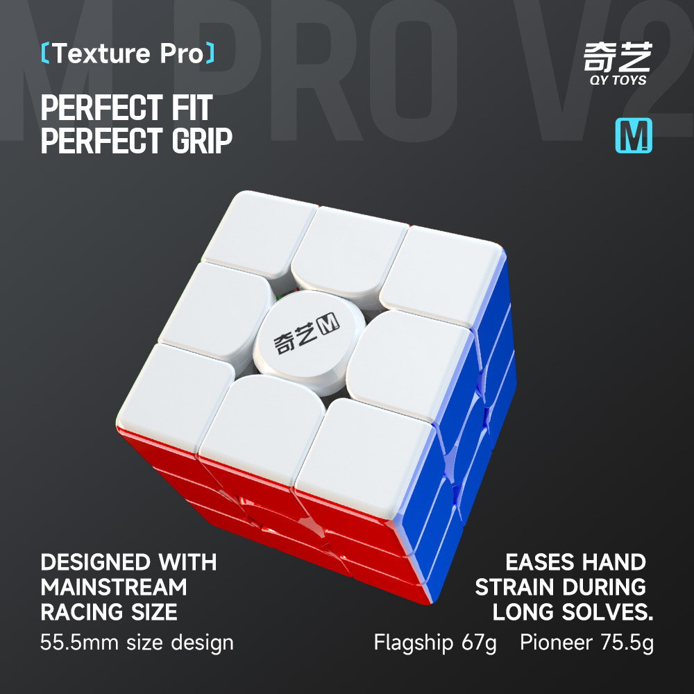 Khối lập phương tốc độ từ tính QiYi M Pro V2 3x3 | Flagship / Pioneer UV, Điều chỉnh 11 cấp độ, Xếp 