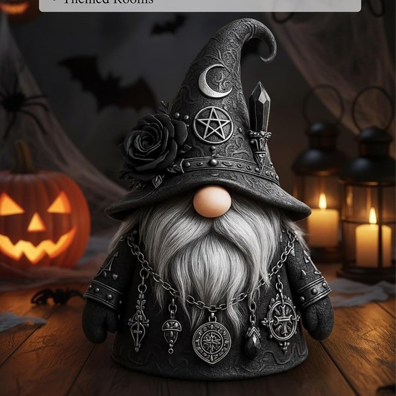 Phù thủy Gothic Gnome Bức tượng phù thủy Gnome