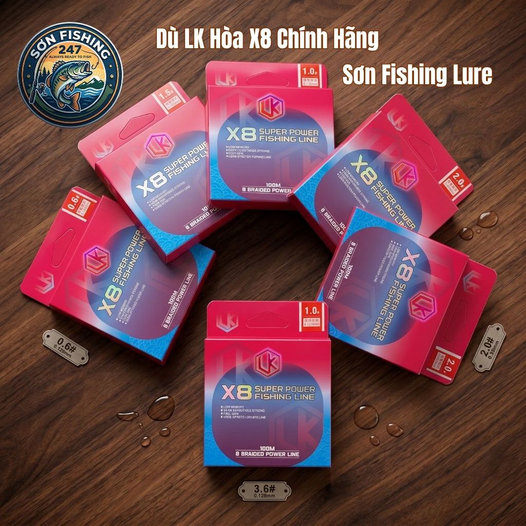 Dây Dù PE X8 LK Hòa Chính Hãng Chuyên Lure - CHÍNH HÃNG LK Sơn Fishing Lure