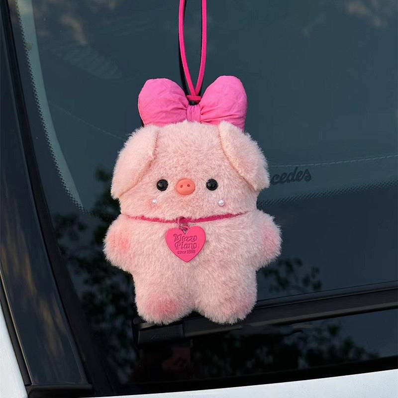 Pig Automobile Hanging Ornament Rearview Mirror Decoration Car Hanging Ornaments inside Car Cute Car