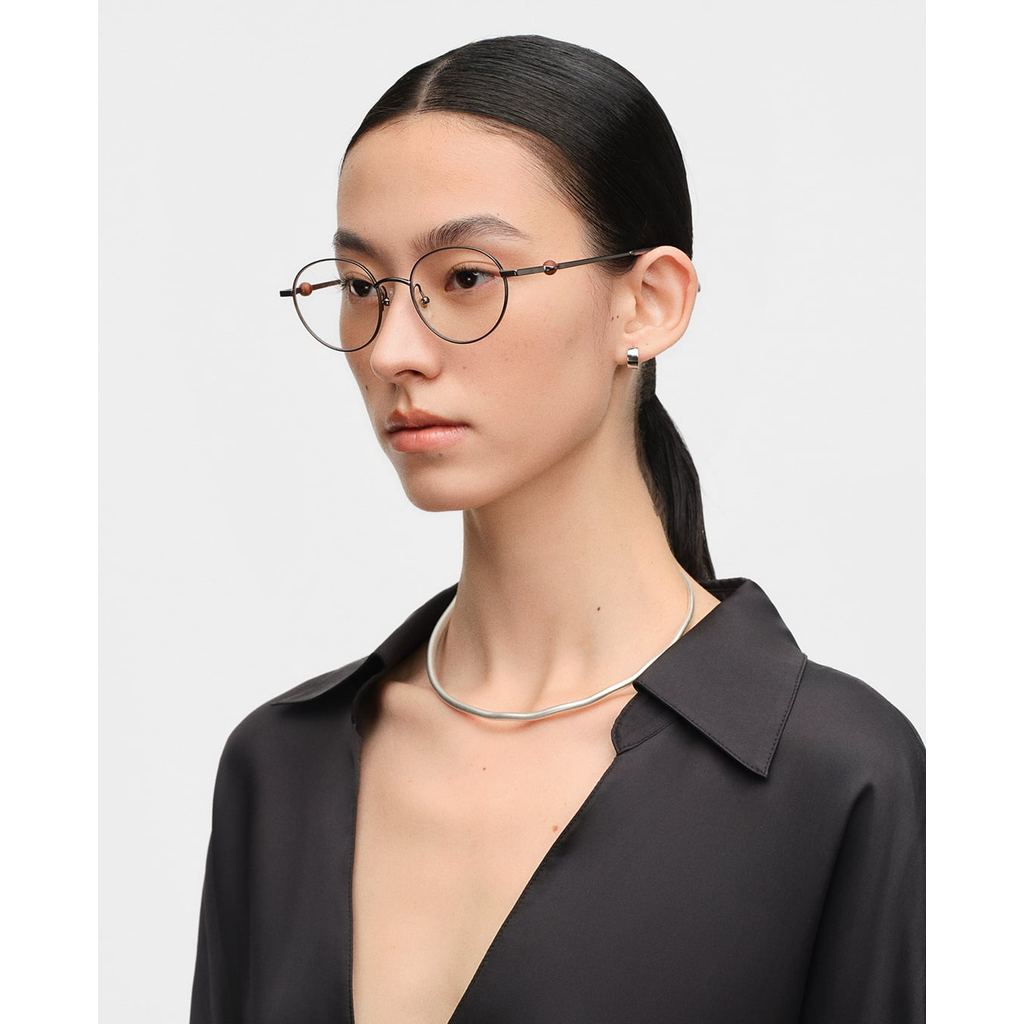 MUJOSH - Gọng kính oval unisex cổ điển MJ12FN1135-GUC4