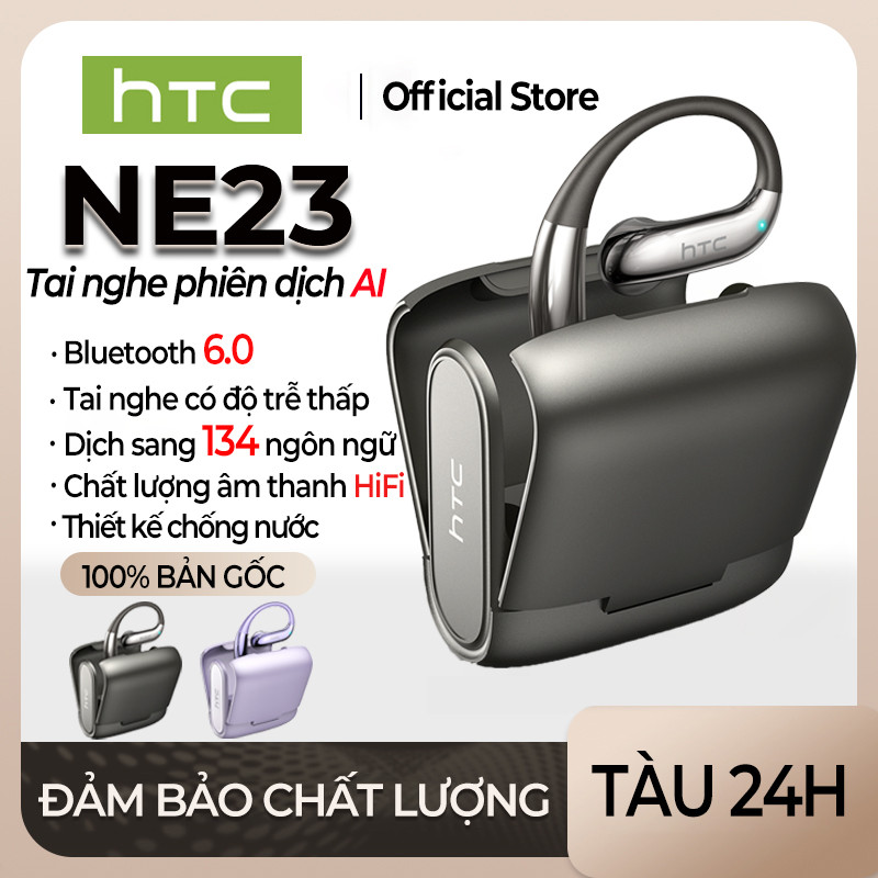 HTC NE21 Tai nghe dịch thuật AI Tai nghe không dây Bluetooth 6.0 Chống ồn Tai nghe Bluetooth Chất lư