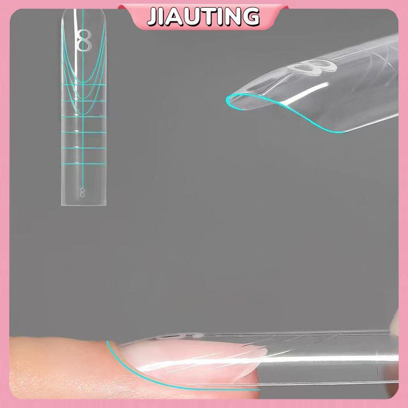 Jiauting 240 Cái / hộp Sandwich Dual Nail Forms Extensions Dual Forms Coffin Almond Nail Forms Rapid
