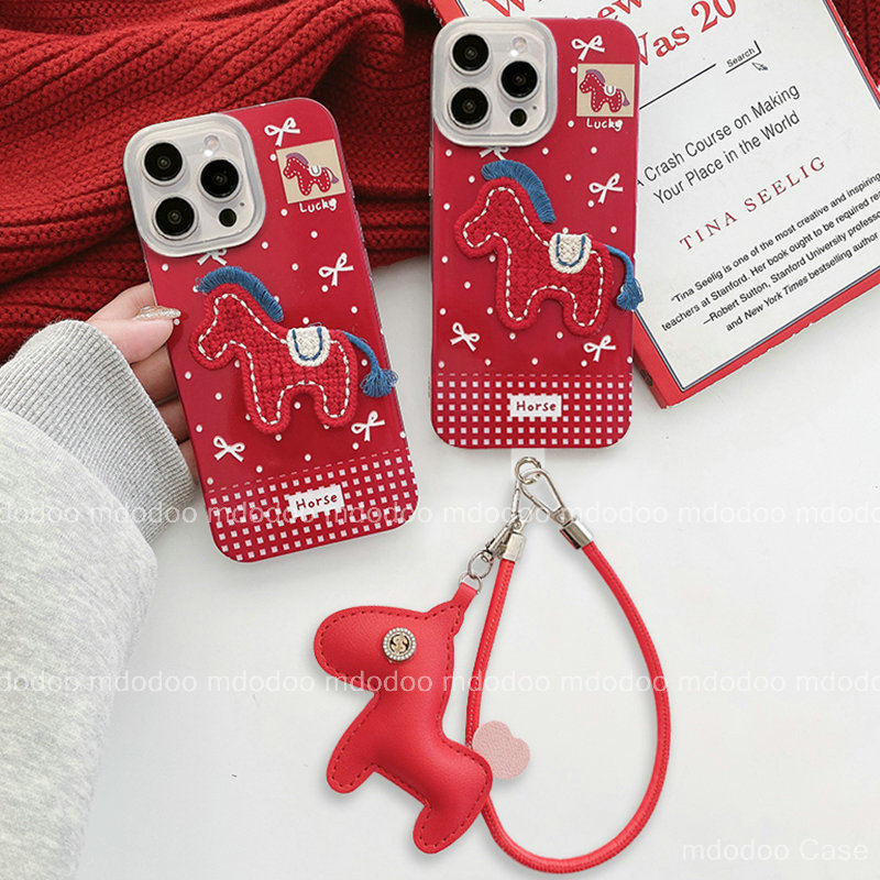 ốp lưng 2026 New Year Horse Lanyard For infinix Hot 50i 40i 40 Play 30i 30 NFC 11 10 9 8 Lite 4G Sma