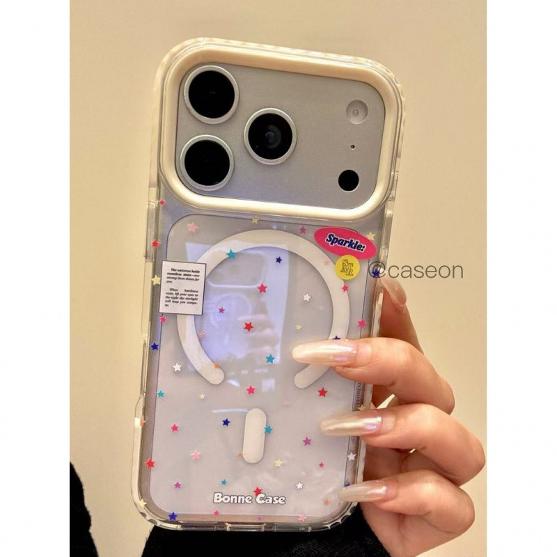 Simple Niche Color Star English Từ Áp dụng cho Ốp điện thoại ihone17promax 16p Hai trong Một · 16 pr