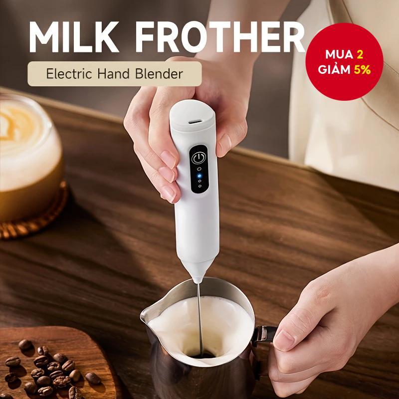 Máy tạo bọt sữa không dây Máy xay sinh tố cầm tay điện 3 tốc độ Máy trộn đánh trứng Máy trộn kem