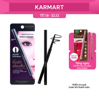  Kẻ Viền Mắt Trong Browit Dạng Chì Sáp Sắc Nét Smooth And Slim Inner Eyeliner #MIDNIGHT BLACK 0.1g 