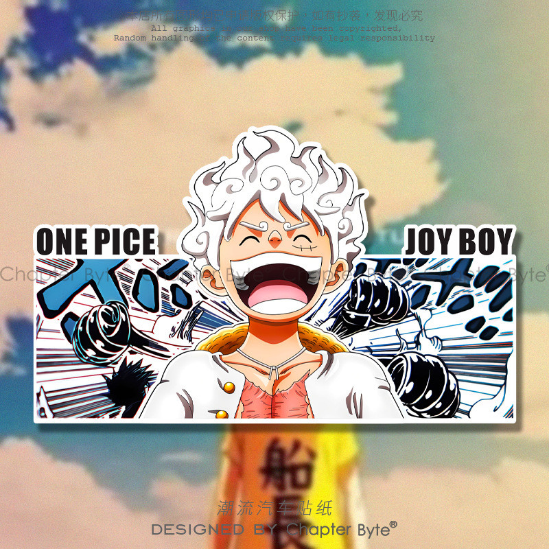 One Piece One Piece Luffy Năm Tốc Độ Miếng Dán Xe Hơi Độc Đáo Sáng Tạo Hoạt Hình Dán Xe Ô Tô Vỏ Máy 