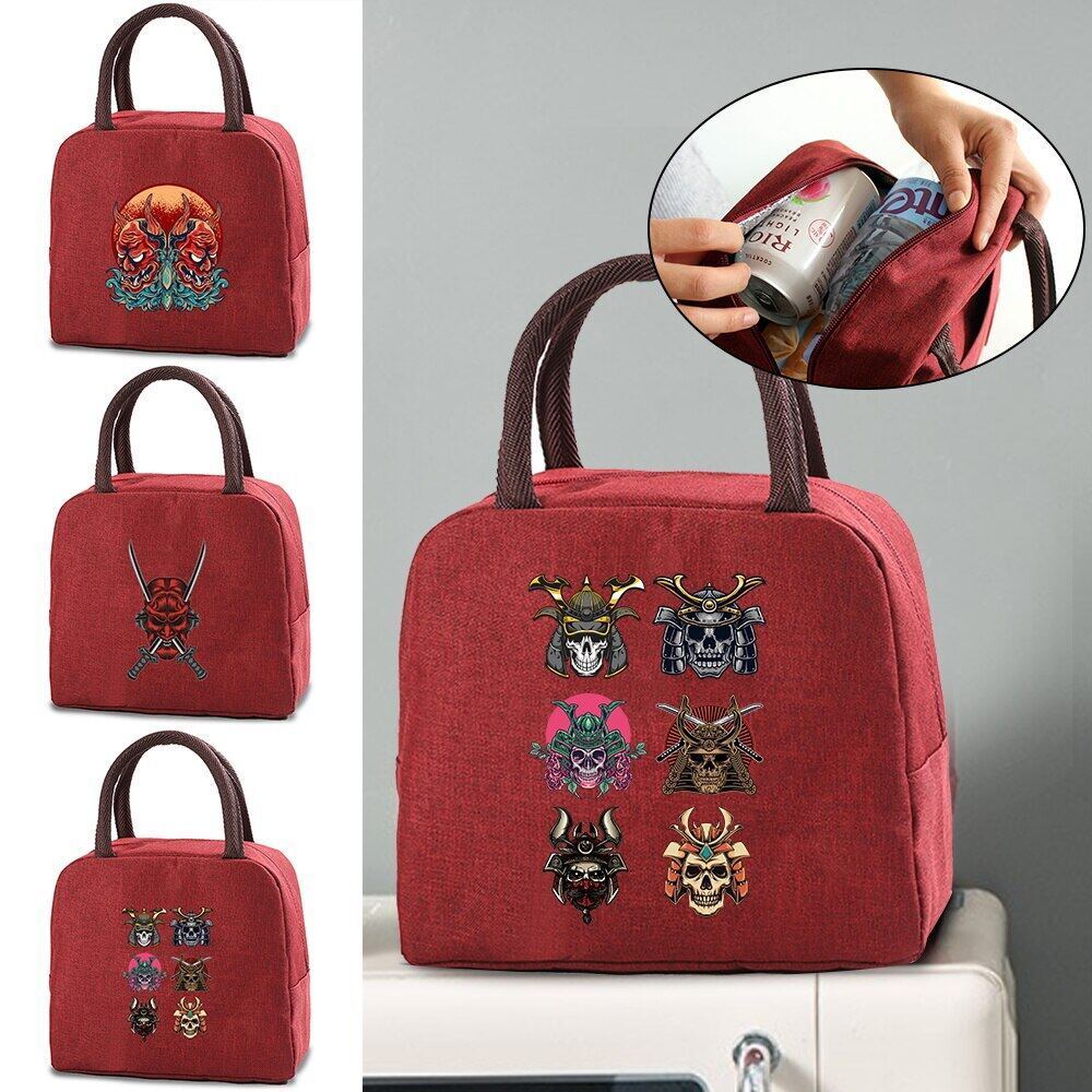 Lunch Bag Insulated Carry Case Thermal Portable Lunch  Bento Pouch Monster Print Lunch Container Foo